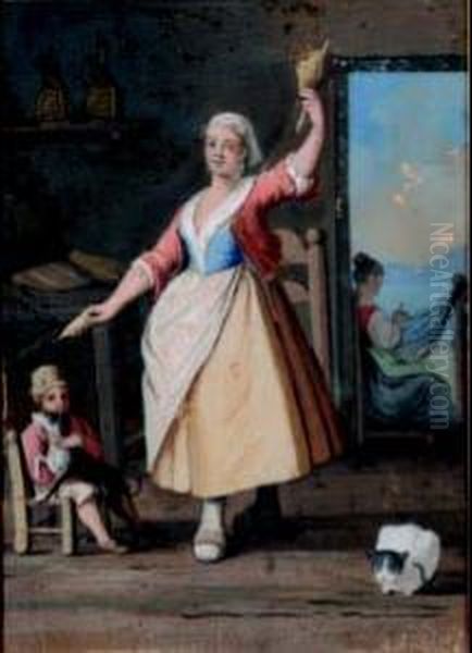 A) Banco Di Acquarolo
Napoletano) B) Donna Del Borgo Di Chiaia C) Donna Dell'isola Di Ischia
D) Venditore D'aglio Al Minuto - view 1