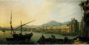 Palermo, A Prospect Of The Marina With The Porta Del Mare