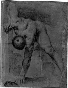 A Nude Leaning Forward (recto); A Kneeling Nude, His Hands Behindhis Back (verso)