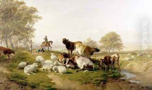An Evening Repose by Thomas Sidney Cooper