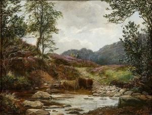 A Highland Ford, Perthshire by James Jnr Faed