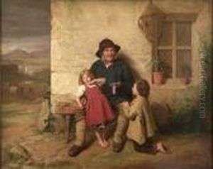 Blenheim. "and Then The Old Man Shook His Head "etc by John Faed