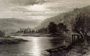 Tintern Abbey Moonlight On The Wye by Thomas Sidney Cooper