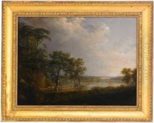 Utsigt Af Drottningholms Lustslott Fran Backen Vid Nockeby-bron by Carl Johan Fahlcrantz