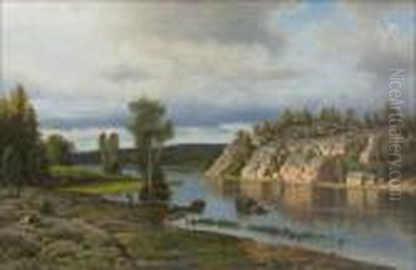 Iltavaloakallioilla. - view 1