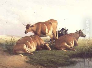 Cattle in a Landscape 2 by Thomas Sidney Cooper