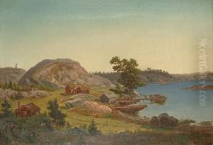 Landscape With Figures Beside A Fjord Landscape With Figures Beside A Fjord