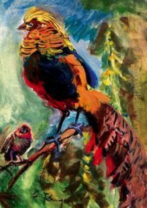 "tropische Vogel" by Carl Fahringer
