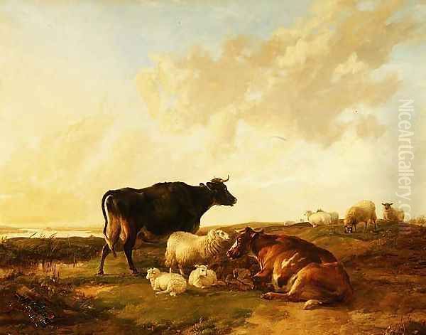 Landscape with Cows and Sheep, 1850 - view 1