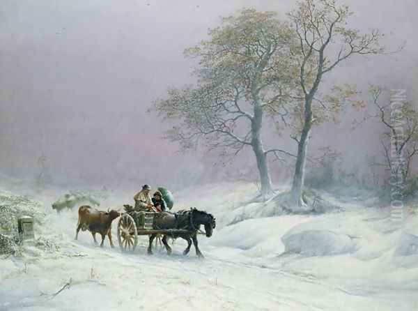 The wintry road to market - view 1