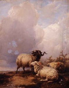 Sheep in Landscape by Thomas Sidney Cooper