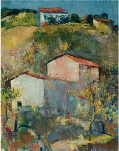 Hauser Am Hang (houses On A Slope) by Anton Faistauer