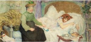 La Tireuse De Cartes by Abel Jules Faivre