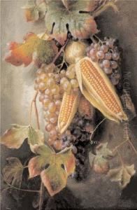"natura Morta Con Uva E Pannocchie" 1913 by Alberto Falchetti