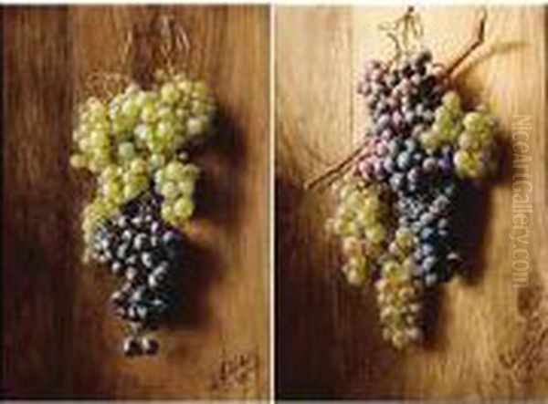 Bunches Of Grapes, A Pair - view 1
