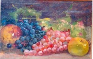 Natura Morta Con Uva E Mele by Giuseppe Falchetti