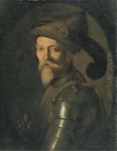 Ritratto Di Condottiero A Mezzo Busto, In Armatura (alvaro De Las Torres?) by Anielo Falcone