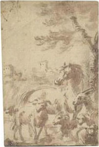 Landscape With Various Animals - view 1
