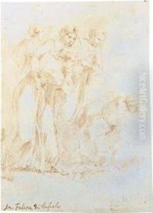 Five Women Turned To The Right (recto); A Kneeling Man(verso) Five Women Turned To The Right (recto); A Kneeling Man(verso)