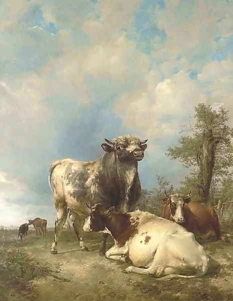 A Bull and Cows in a Landscape - view 1