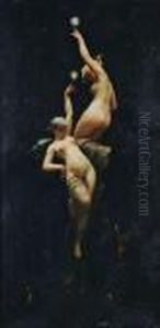 Two Nymphs by Luis Ricardo Falero