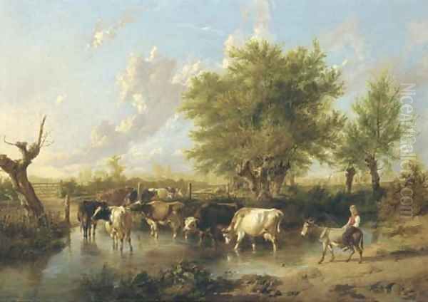 Landscape and cattle, Bingley Gate, near Canterbury - view 1