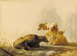 Cattle resting 2 by Thomas Sidney Cooper