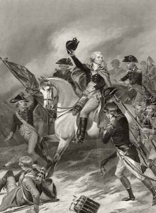 George Washington at the Battle of Princeton, January 3rd 1777, from 'Life and Times of Washington', Volume I, 1857 by Alonzo Chappel