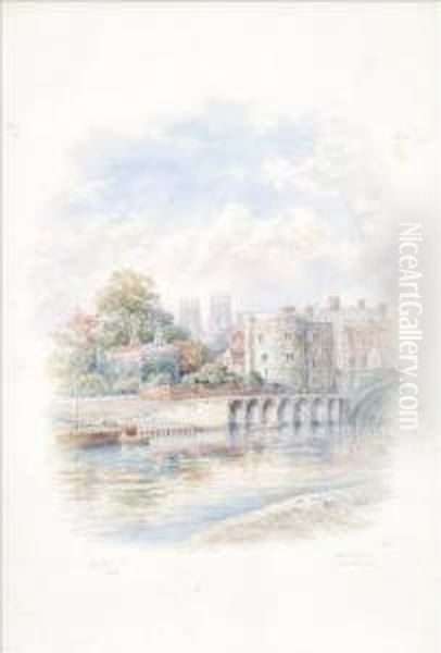Minster, Roman Walls,york Water Tower, Minster, York River Ouse, Minster, York - view 1
