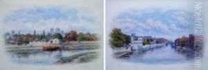 York- River Ouse And Marygate Tower,
York Minster by George Fall