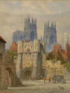 Roman Fortress Wall,
St Leonard's Place,
Withyork Cathedral In The Background by George Fall