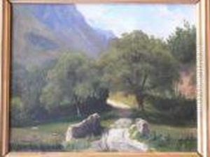 Paysage by Alphonse Cl. Antonin Fanart