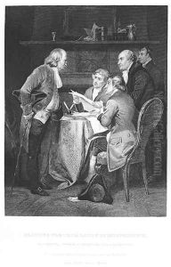 Drafting the Declaration of Independence in 1776, 1859 by Alonzo Chappel