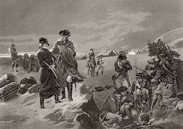 George Washington and Lafayette at Valley Forge, from 'Life and Times of Washington', Volume I, 1857 by Alonzo Chappel