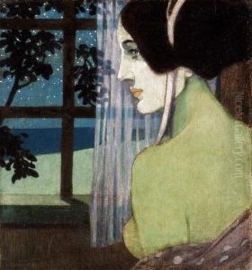 Expectation By Moonlight by Geza Farago