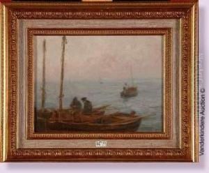 Pecheurs En Barques by Edgard Farasyn