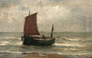Vissersboot Op Het Strand Vissersboot Op Het Strand