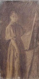 Woman At Easel-