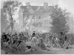 The Battle of Germantown at Chew House in 1777, c.1860 by Alonzo Chappel