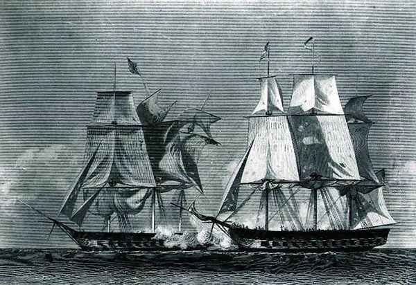 Battle between the United States and the Macedonian, 30th October 1812 - view 1