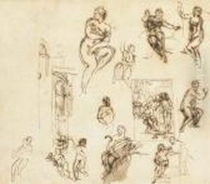 Suzanne Et Les Vieillards Avec
Des Etudes Subsidiaires De Suzanne, Et Une Etude De Fontaine by Paolo Farinati