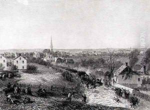 The Retreat of the British from Concord, April 1775 by Alonzo Chappel