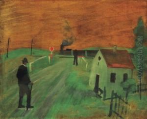 At The Level Crossing by Etienne Farkas