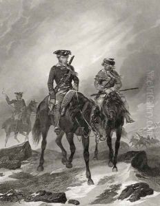 George Washington on his mission to Ohio in 1754, from 'Life and Times of Washington', Volume I, 1857 by Alonzo Chappel