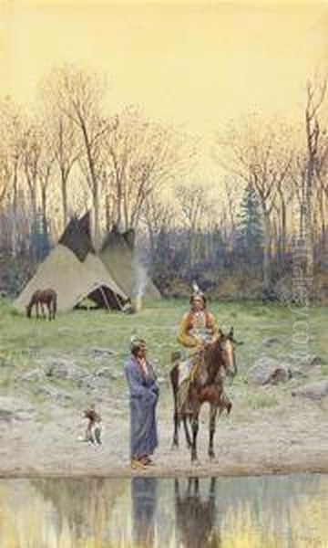 Indian On Horseback - view 1