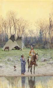 Indian On Horseback by Henry Farny