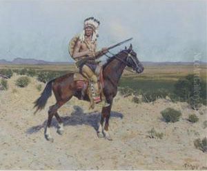On The Firing Line by Henry Farny