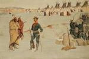 Arrival Of Provisions, General Miles's Troops by Henry Farny