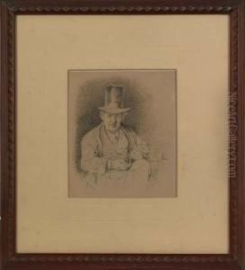 Portrait Of A Man With A Meerschaum Pipe by Henry Farny