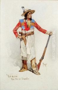 "red Horse Nez Perce Scout" By Henry Farny by Henry Farny
